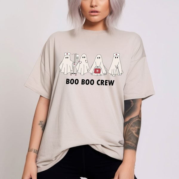 Boo Boo Crew Funny Ghost Nurse Halloween Shirt