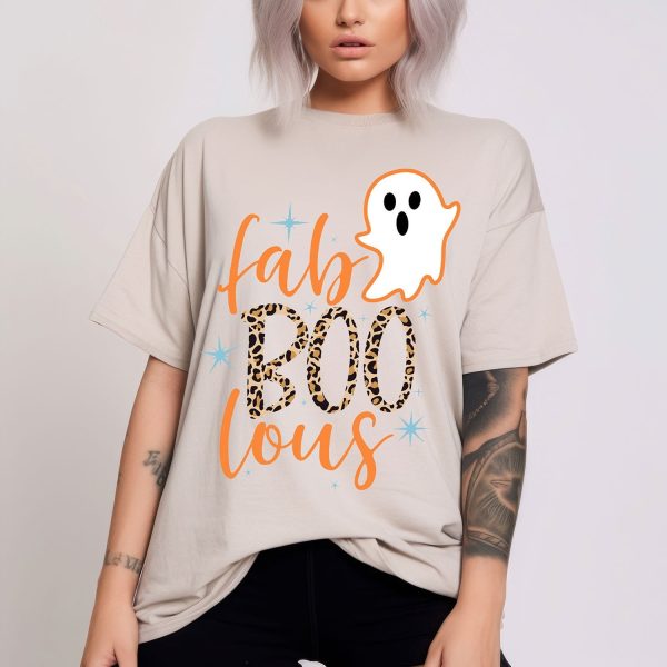 Chic Ghostly Delight in Faboolous Halloween Fashion Shirt 1