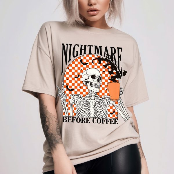 Stay Awake with the "Nightmare Before Coffee" Halloween Shirt