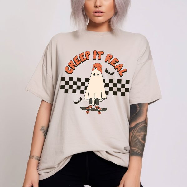 Stay Frightfully Fashionable in the 'Creep It Real' Halloween Shirt