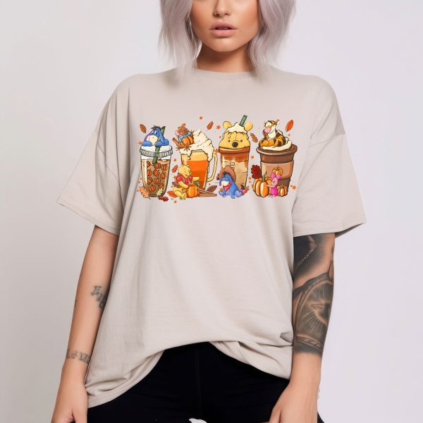 Winnie The Pooh Bear Coffee Latte Coffee Cups Shirt