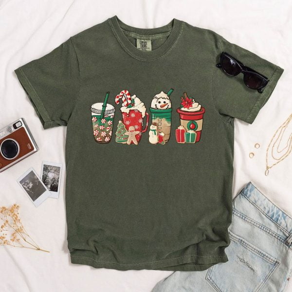 Latte Coffee Christmas Shirt, Christmas Coffee Lover Shirt