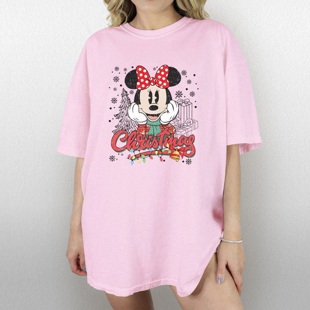 Disney Couples Christmas Shirt, Mickey and Minnie Christmas Shirt for Her 2