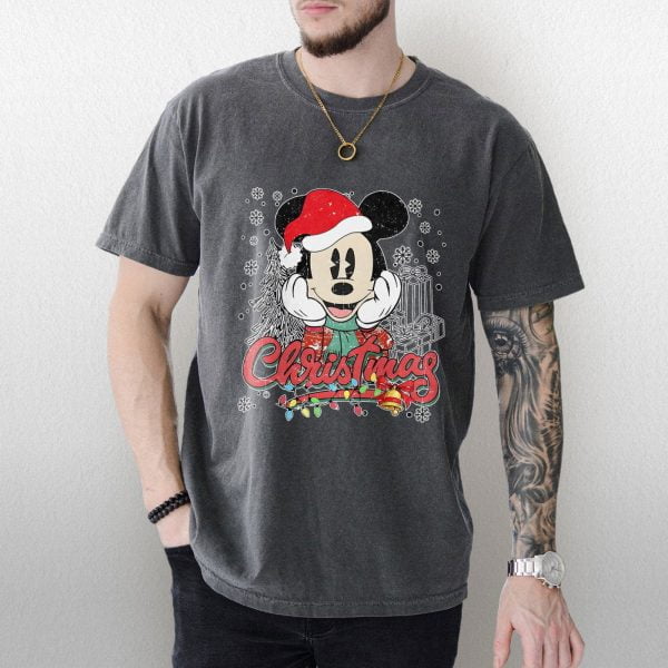 Disney Couples Christmas Shirt, Mickey and Minnie Christmas Shirt for Him 2