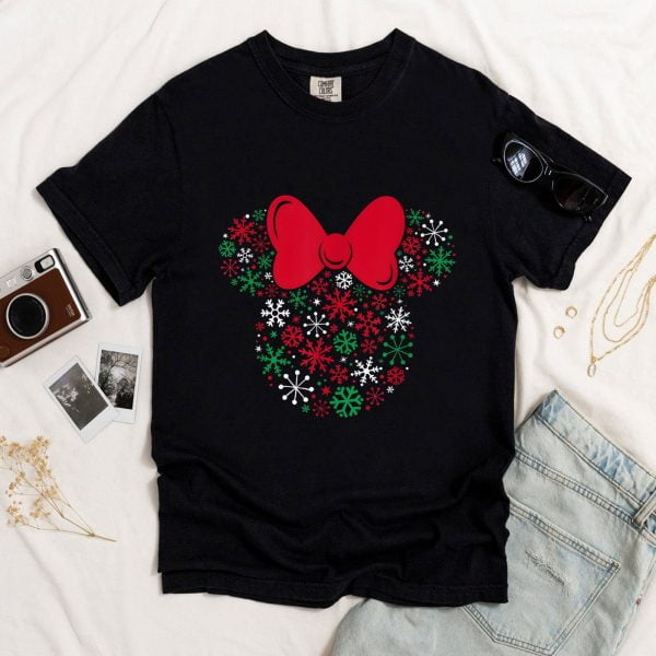 Minnie Mouse Christmas Shirt, Christmas Holiday Snowflakes Shirt