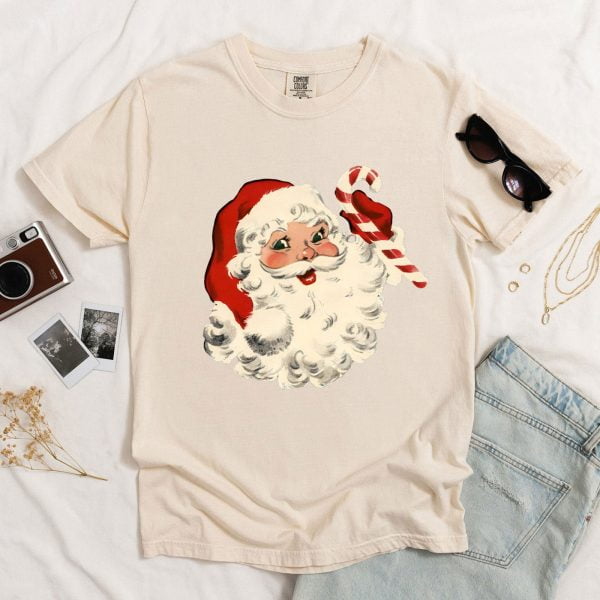 Christmas Cute Santa Shirt, Vintage Christmas Shirt