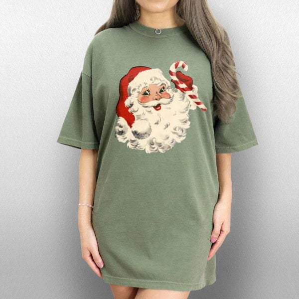 Christmas Cute Santa Shirt, Vintage Christmas Shirt