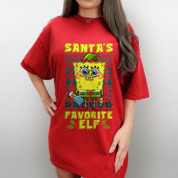 SpongeBob Christmas Shirt, Matching Santa's Favorite Christmas Shirt