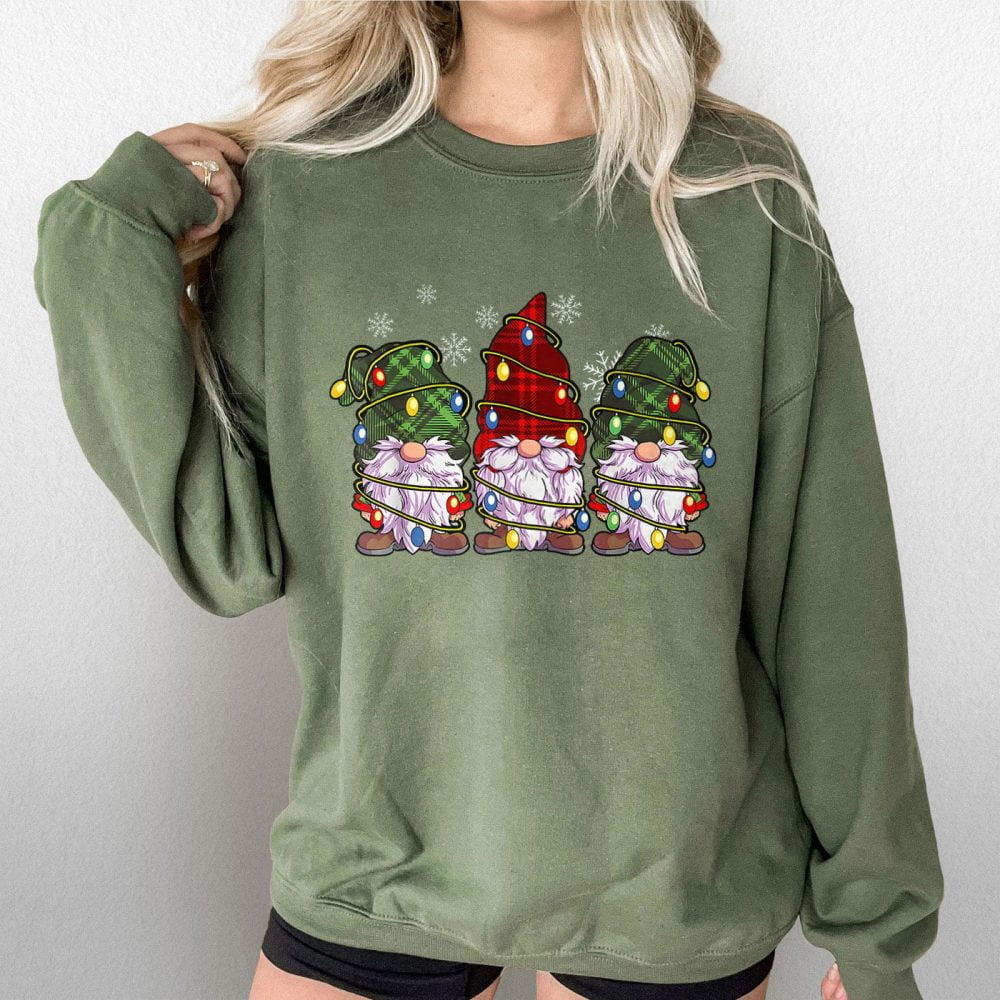 Three-Gnomes-Shirt-Men-Women-Buffalo-Plaid-Red-Christmas-T-Shirt-4