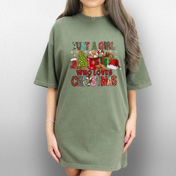 Just A Girl Who Loves Christmas Shirt, Holiday Winter Christmas Shirt